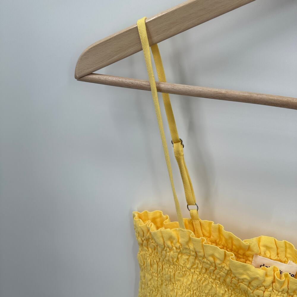 EVEREVE Cloth & Stone NWT Smocked Linen Tank in Yellow // XS - Picture 6 of 12